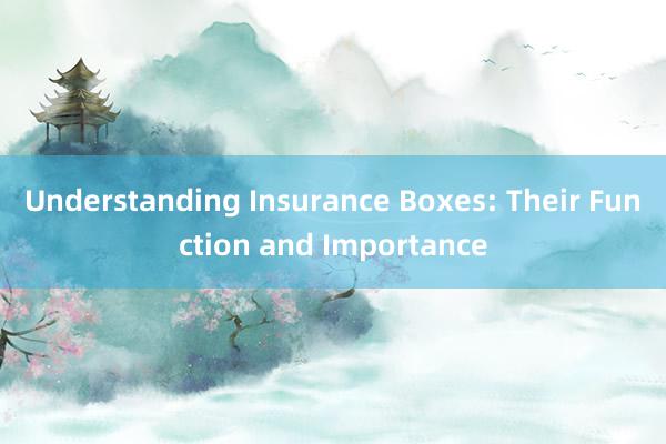 Understanding Insurance Boxes: Their Function and Importance